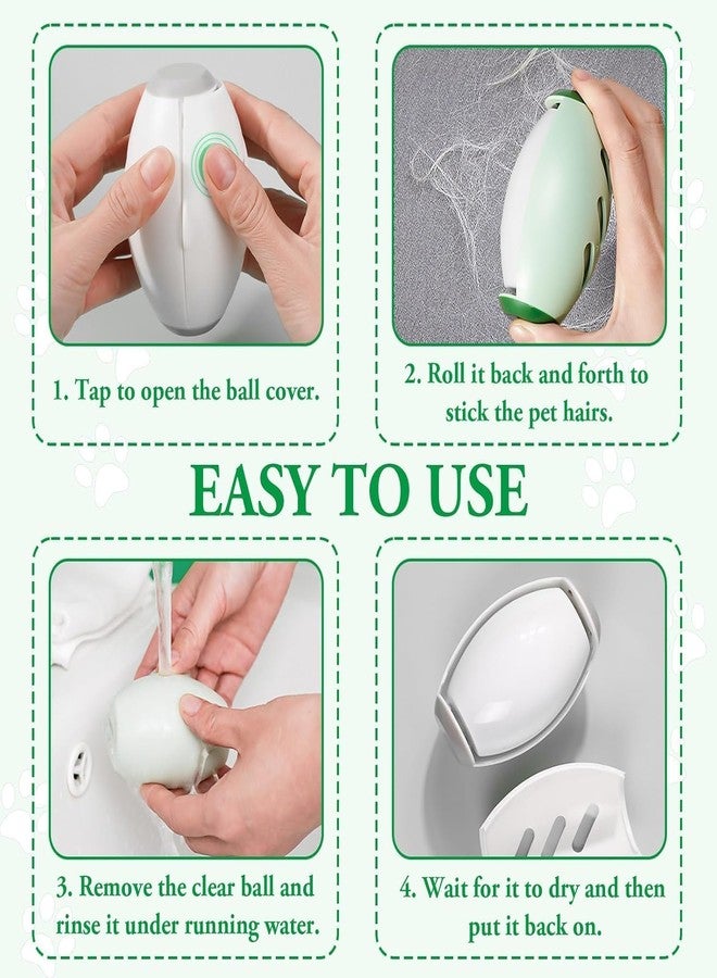DASOSMI CREATION Pet Hair Remover Set - Electrostatic Grooming Glove & Reusable Lint Roller Ball for Cat & Dog Hair, Furniture, Clothes, Carpet & More - Washable, Portable, and Travel-Friendly Fur Removal Tools - Image 5